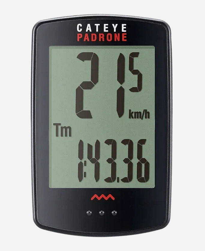 Cateye Padrone Noir Rétroéclairé: L'élégance cycliste lumineuse et précise pour vos aventures à vélo.